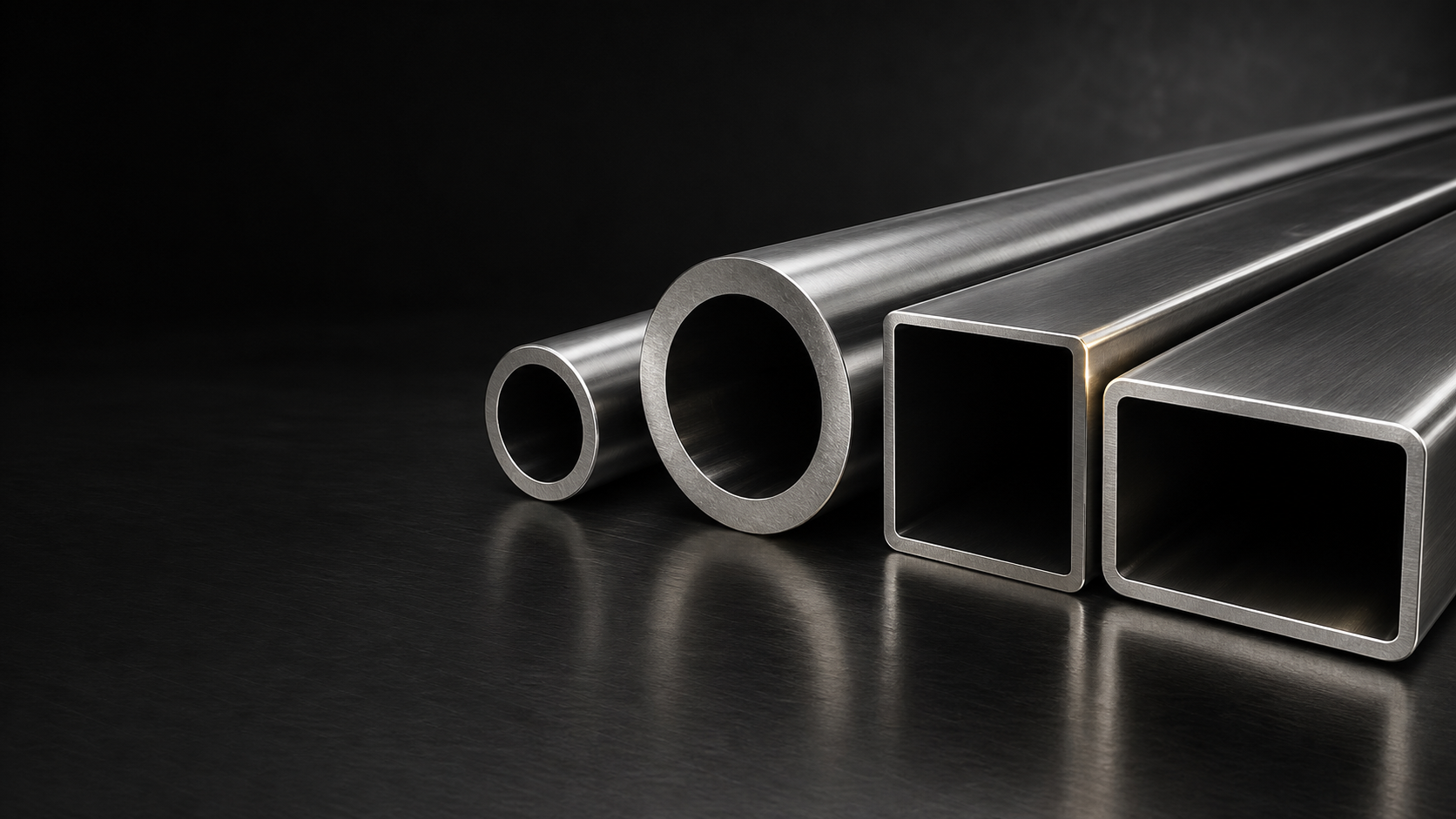 Round, pipe, square and rectangular stainless-steel profiles